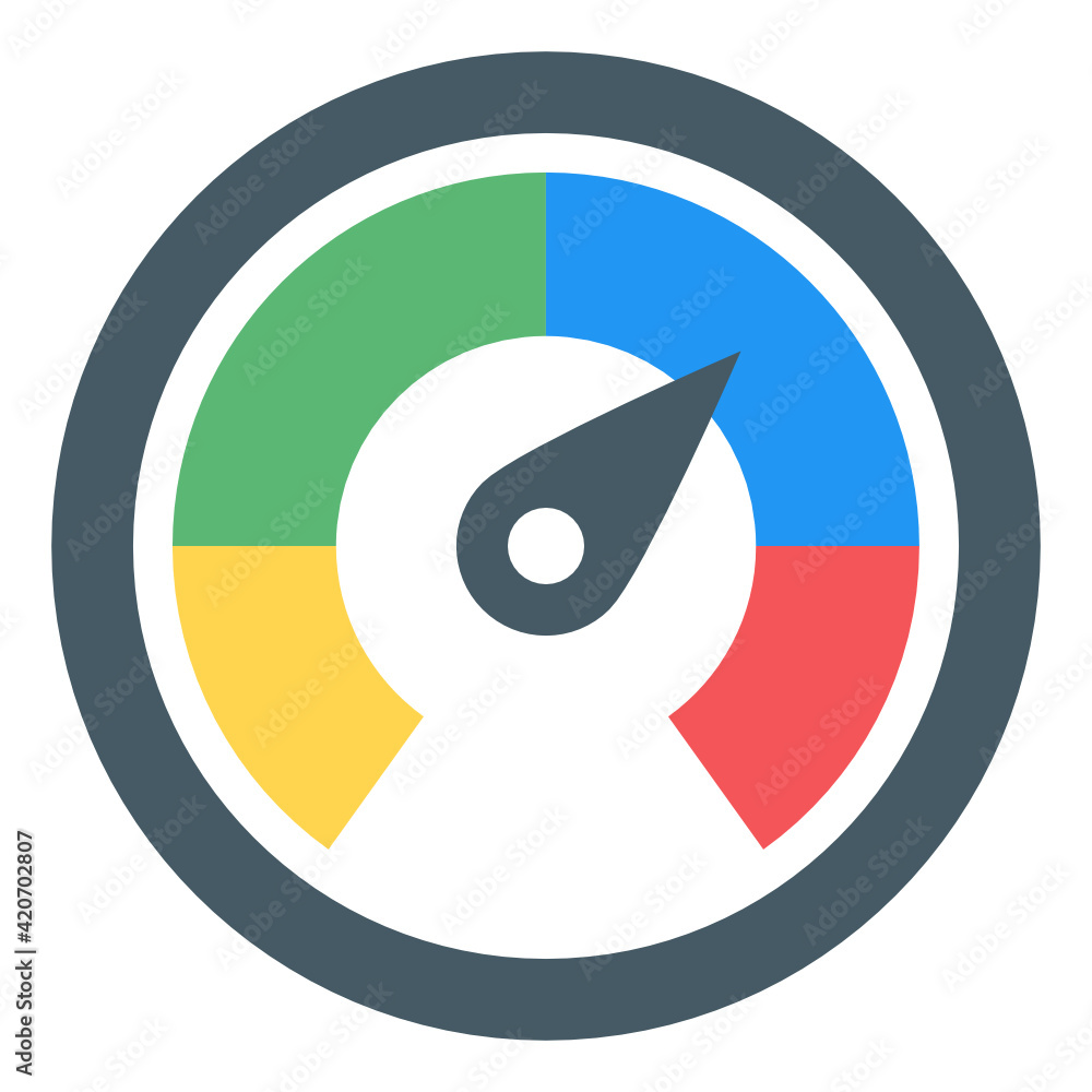 Trendy flat style icon of speed meter
Trendy flat style icon of speed meter