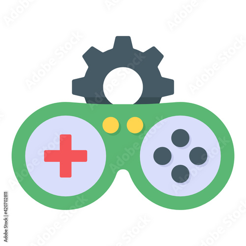 
Game development flat icon, editable vector 

