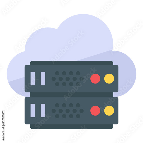 
Network server in trendy and unique flat design vector 

