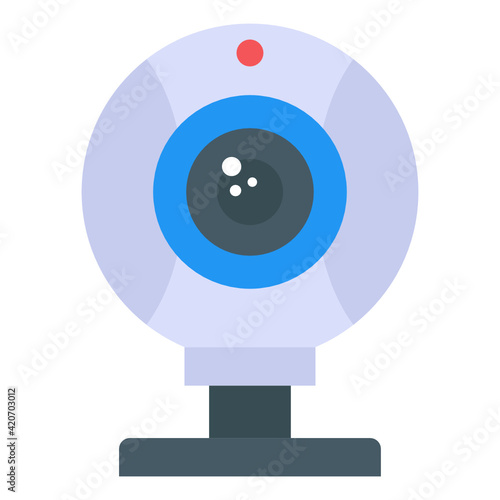 
flat design icon of webcam 

