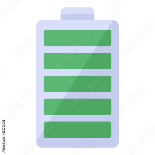 
Trendy editable icon of battery in flat vector 

