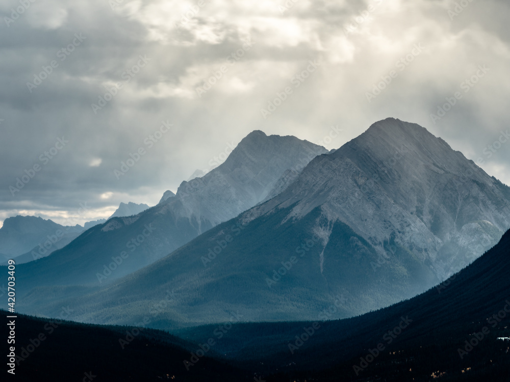 mountain peak with clouds mountain peak with clouds