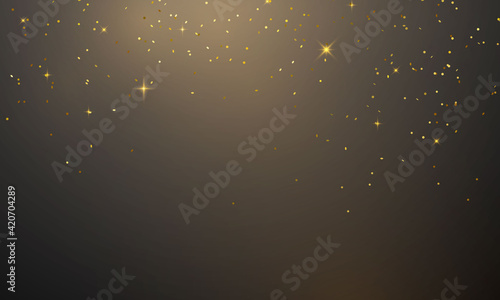 gold confetti concept design template holiday Happy Day, background Celebration Vector illustration.