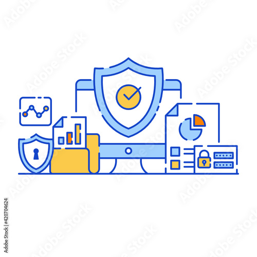 
Data security in flat illustration design 

