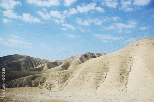 Israel: Scenic desert landscape view near the Dead Sea