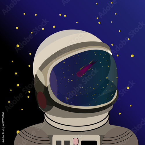 Illustration of astronaut in space photo