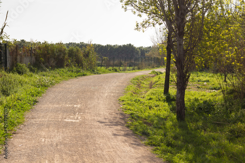 Wide flat dirt road ideal for walking © Jorge
