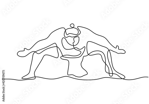 Single continuous line draw...