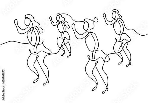 Continuous line drawing of ...
