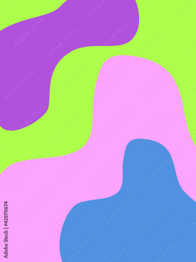 Abstract geometric background with 3d gradient splash. Colorful background with flowing spots of purple, pink, blue and green. Vector illustration EPS10 Abstract geometric background with 3d gradient splash. Colorful background with flowing spots of purple, pink, blue and green. Vector illustration EPS10
