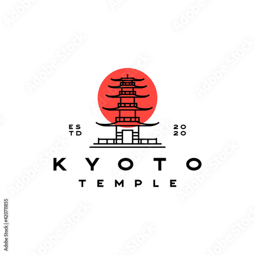 Temple Logo Icon Illustration Design