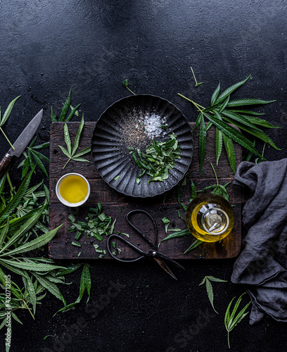 Trimming a Cannabis Plant photo