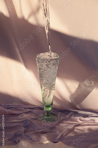 Still life image / An Empty glass and a jug