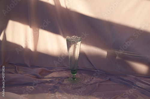 Still life image / Glass overfilled with water