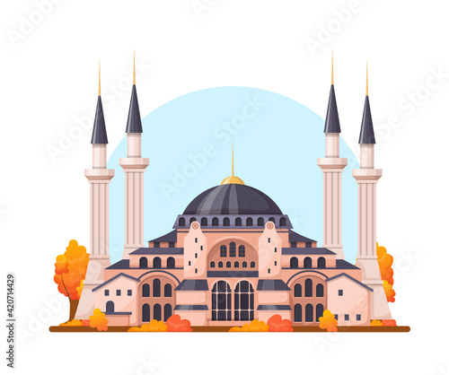 Saint Sophie Cathedral Byzantine art monument vector