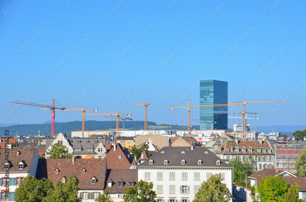 Zürich mit vielen Baukränen Zürich mit vielen Baukränen