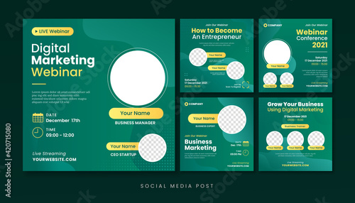 Digital marketing webinar social media post template