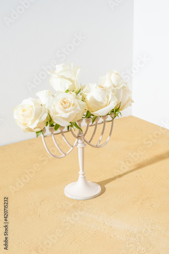 Menorah For Hanukkah photo