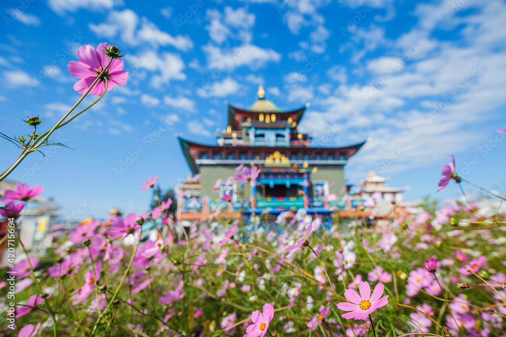Ivolginsky datsan monastery is the Buddhist Temple located near Ulan-Ude city. Buryatia, Russia Ivolginsky datsan monastery is the Buddhist Temple located near Ulan-Ude city. Buryatia, Russia
