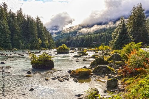 Chilkoot river at Haines, Alaska, USA