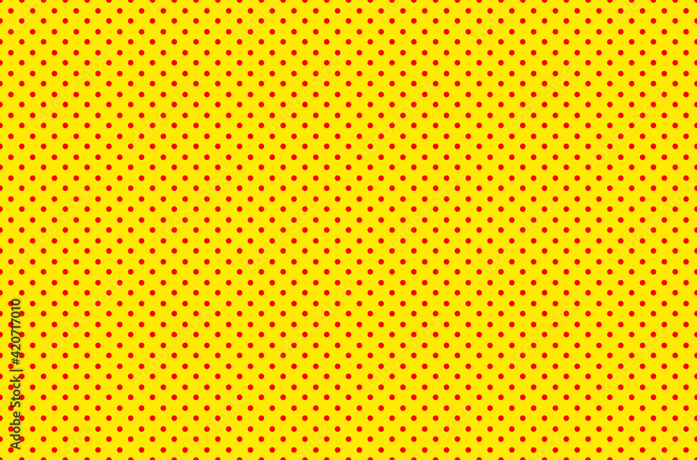 Pop art seamless background. Yellow red comic halftone dots. Pop art seamless background. Yellow red comic halftone dots.