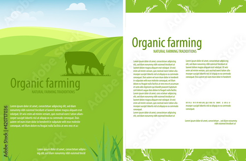 Agricultural rural landscape template