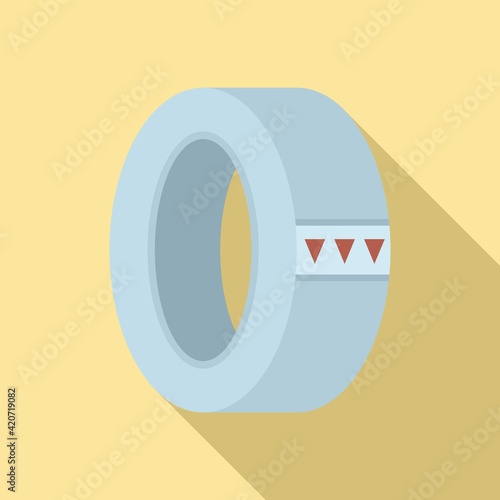 Masking tape icon, flat style