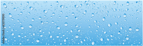 water drops on glass vector