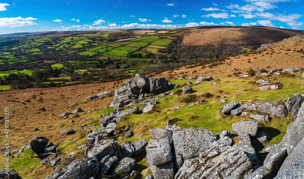 Fototapeta premium Haytor Rocks, Dartmoor Park, Devon, England