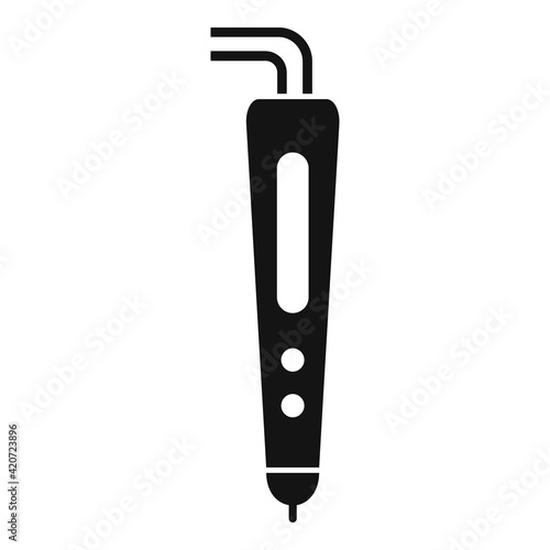 3d pen device icon, simple style