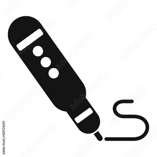 3d pen engineer icon, simple style