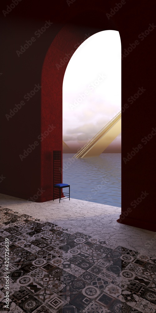 Architectural surreal poster