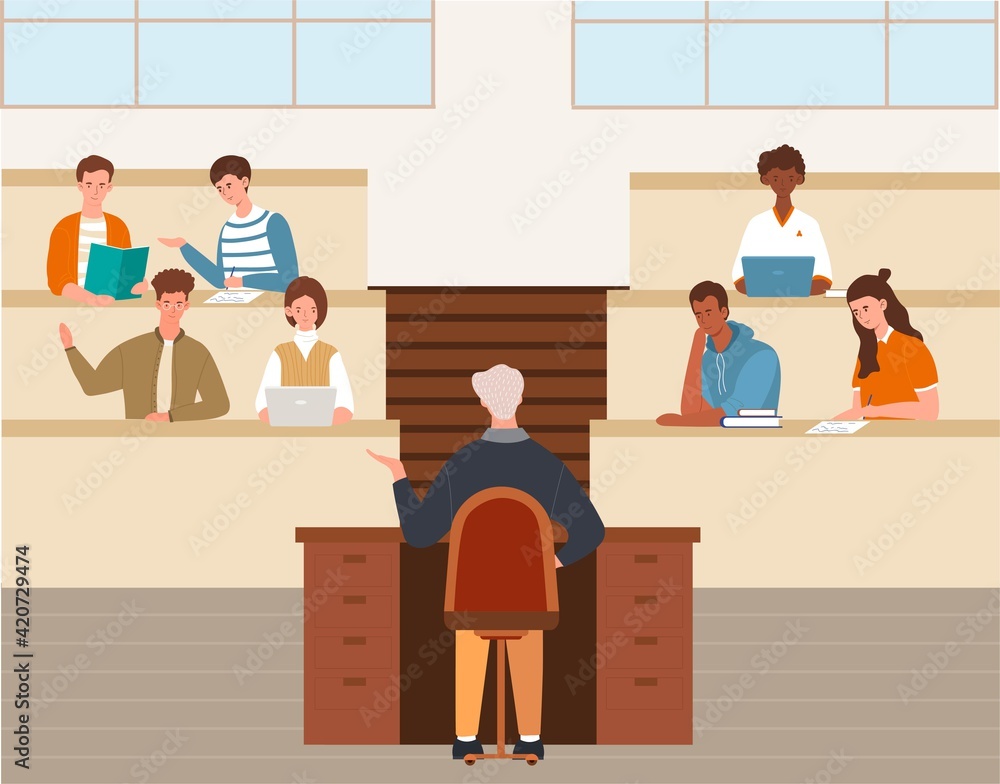 Higher education, high school lecture concept Higher education, high school lecture concept