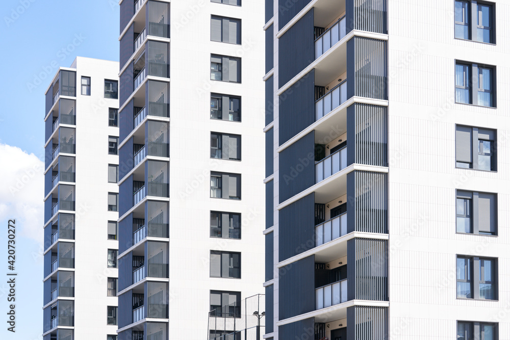 Modern apartment buildings in city Modern apartment buildings in city