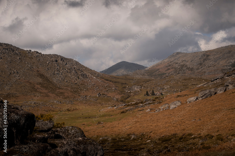 Mountain landscape of highland and meadows Mountain landscape of highland and meadows
