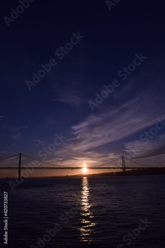 bridge at dusk