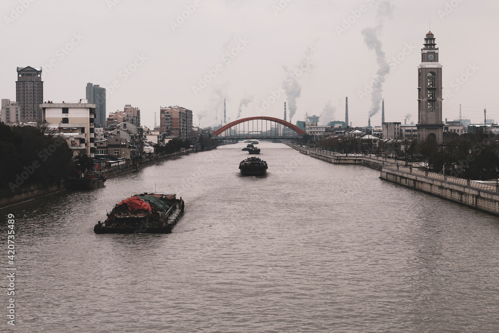 Naklejka premium river thames city