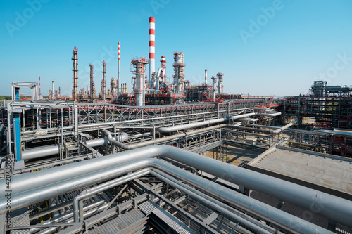 An oil refinery or Gas refinery