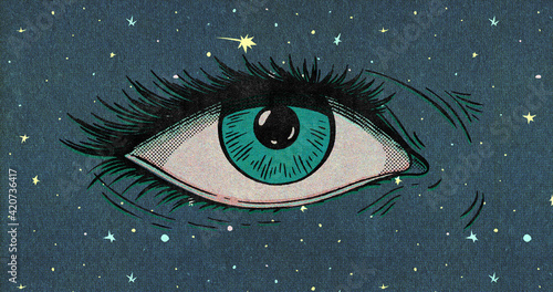 Eye And Stars Illustration
