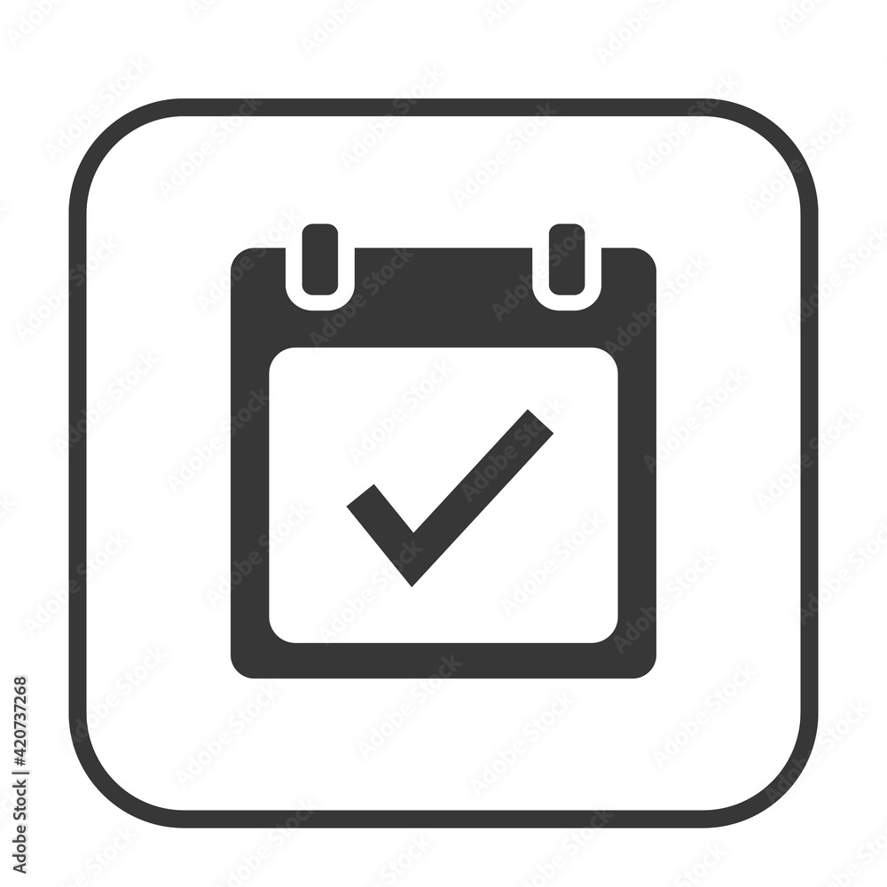 Calendar icon, isolated. Flat design. Calendar icon, isolated. Flat design.