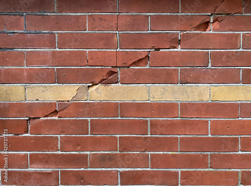crack in brick wall