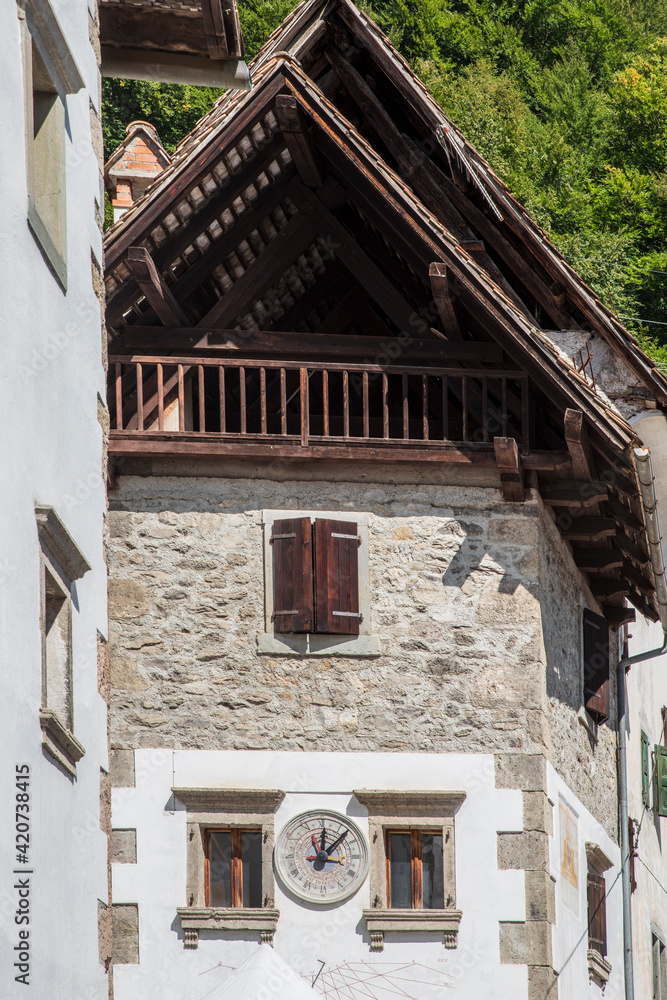 Pesariis, an ancient clock village. Friuli