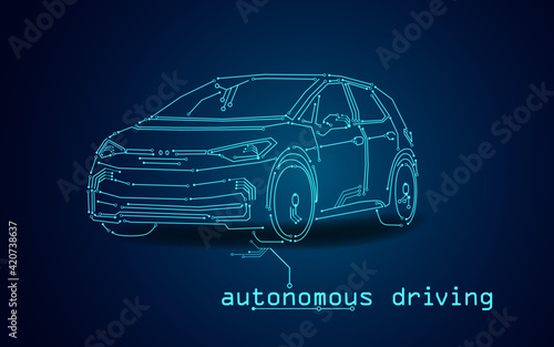 modern driverless car and autonomous driving by AI