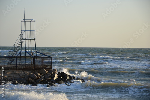 windmill in winter