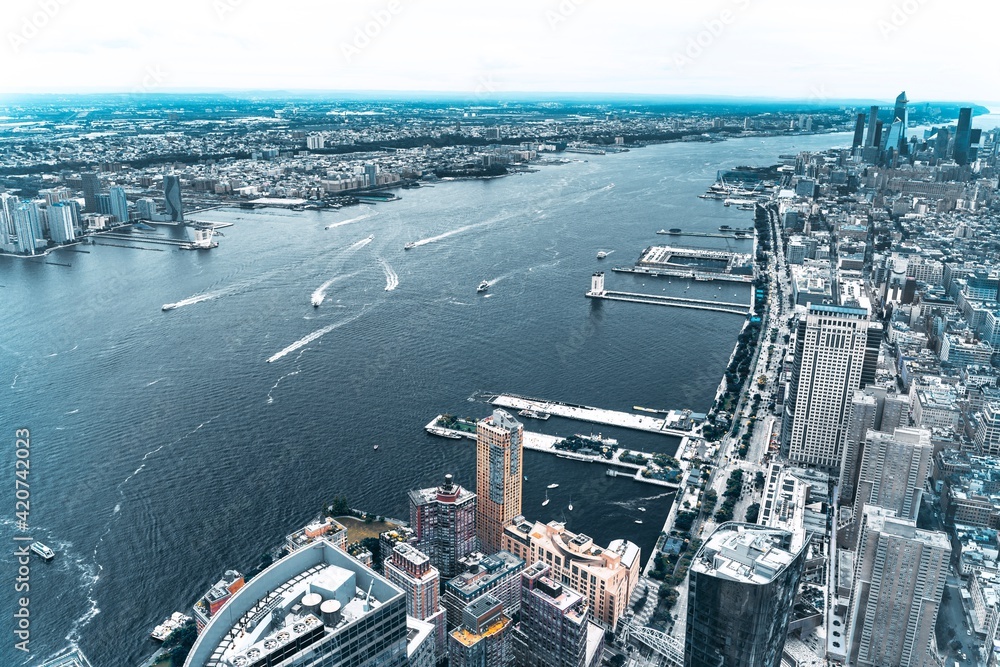 Aerial View of Manhattan. New York City. USA