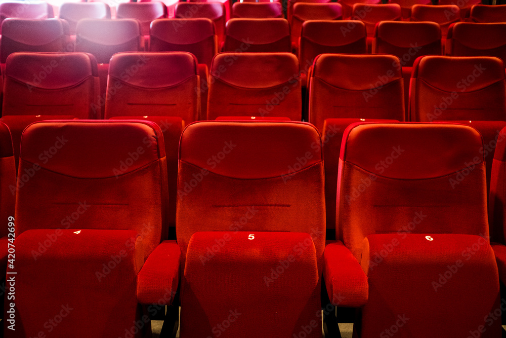 Fototapeta premium Red theater seats 3