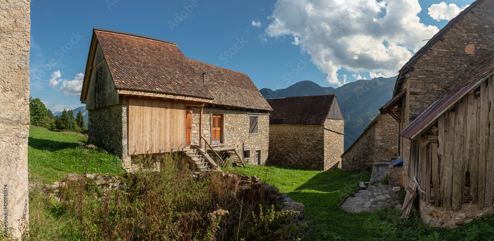 Ancient landscapes of Carnia. Stables and hay depots Orias. Ancient landscapes of Carnia. Stables and hay depots Orias.