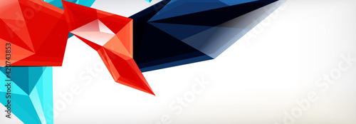 Vector 3d triangles and pyramids abstract background for business or technology presentations, internet posters or web brochure covers
