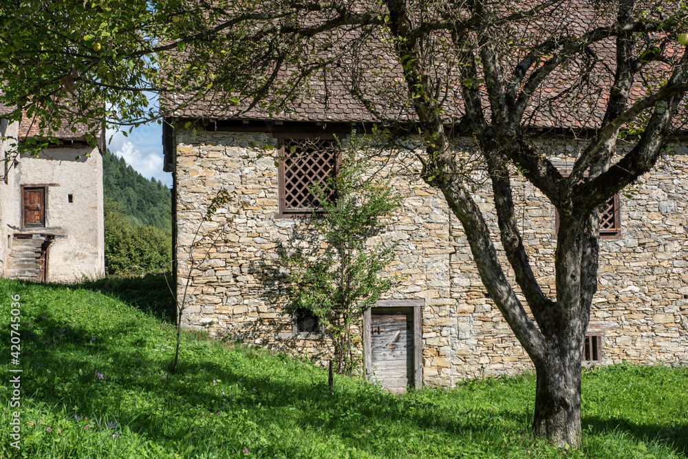 Ancient landscapes of Carnia. Stables and hay depots Orias. Ancient landscapes of Carnia. Stables and hay depots Orias.