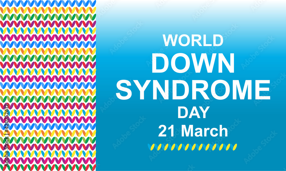 Naklejka premium World Down Syndrome Day background 